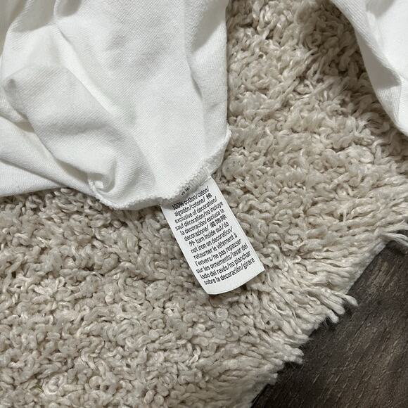 Victoria's Secret PINK Medium Green White Long Sleeve Crewneck Pullover Tee - Picture 3 of 5